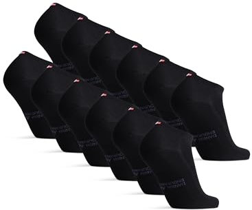 DANISH ENDURANCE Chaussettes en Fibre de Bambou, Ultra Douces & Respirantes, Homme Femme, 6 Paires, Noir, 35-38