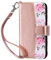 ULAK iPhone 6/6s Hülle, Premium Lederhülle Flip Cover Tasche Brieftasche Schutzhülle Magnet Handyhülle Standfunktion mit Kartenfächer case Kompatibel für iPhone 6/iPhone 6s - Neues Rose Gold