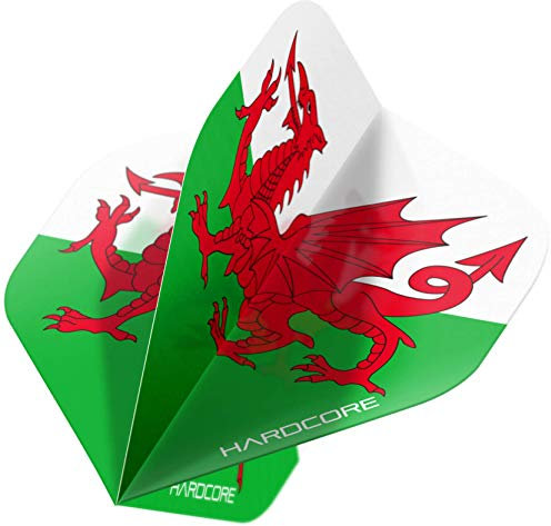RED DRAGON Hardcore XT Wales Flag Dart Flights
