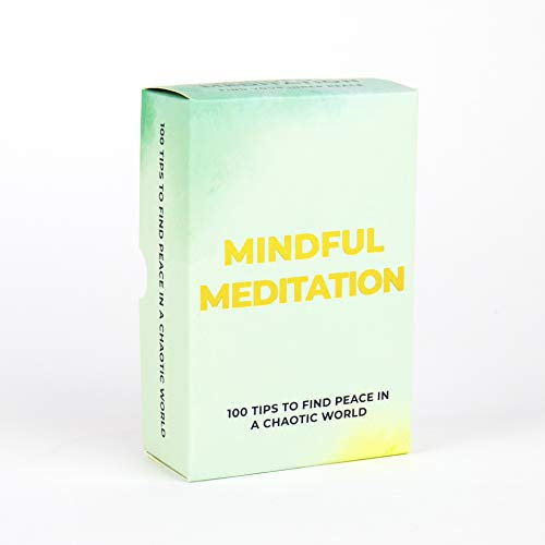 Gift Republic Achtsame Meditationskarten, 100 Achtsamkeitskarten, beruhigendes Meditationsgeschenk, Selbstpflege, Positive Bestätigung, Angstlinderung