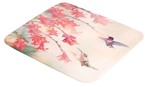 Kleine Wolke Duscheinlage KOLIBRI Multicolor 55 x 55 cm | Mit parktischer Aufhängeöse, maschinenwaschbar