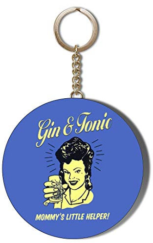 Gift Insanity GIN AND TONIC 45mm LONG CHAIN KEYRING BOTTLE OPENER