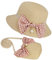 MengH-SHOP Strohhut und Mini Tasche Set Mädchen Sommer Sonnenhut mit Schleife Dekoration Sommerhut Strandhut für Reisen Outdoor Aktivitäten (Beige)