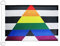 AZ FLAG - Drapeau LGBT Allié hétérosexuel - 45x30 cm - Pavillon Nautique Alliance Gay Hetéro Spécial Bateau Et Extérieur En Maille Bloquée Avec Anneaux Plastiques Intégrés - 30g