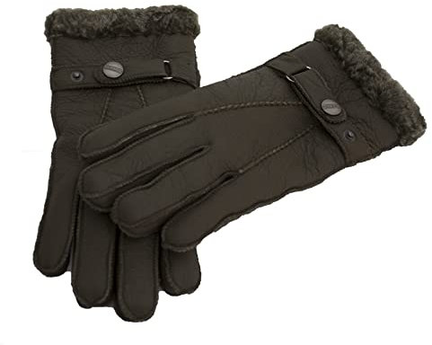 Reissner Lammfelle Fingerhandschuhe HDS-FINGER2-NAP-WGR-XL Merino Lammfell Nappa Leder Farbe waldgrün Größe XL