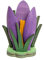 Drechslerei Kuhnert - Osterschmuck / Frühlingsdekoration - Stupsi Hase Zubehör: Krokus lila - ca. 5 cm - aus Holz - Made in Germany
