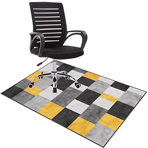 EYZO Office Chair Mat - Protects Hardwood & Carpeted Floors - Anti-skidding - 80 × 120 cm