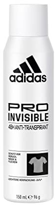 adidas Pro Invisible Anti-Transpirant Deospray für sie, 48 Stunden Trockenschutz und langanhaltende Frische, 150 ml