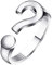 Yowablo Ringe Frauen Frauen offener Fragezeichen-Ring 謋fnung Verstellbarer Ring Modering Schmuck Festival & Geburtstagsgeschenk geeignet das t鋑liche Leben Banque Party Ringe Partnerringe Set