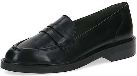 CAPRICE Damen Slipper aus Leder mit Blockabsatz, Schwarz (Black Nappa), 38.5 EU