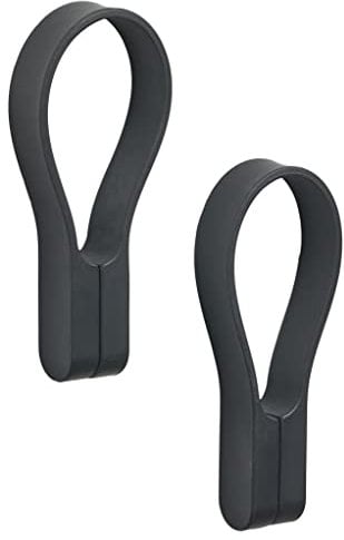 Zone Denmark Loop Handtuchklammern, Handtuchaufhänger, Magnetische Handtuchclips, Klammern/Clips für Handtücher und Geschirrtücher, 9 cm, 2 Stück, Schwarz