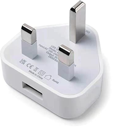 KamKorda USB Plug Charger 1 Pack | UK Mains Phone Charger Plug | for USB Cable UK 1Amp/1000mAh | Compatible with iPhone iPad Mini Air iPods Samsung Lenovo Sony ASUS Note 3 Nokia