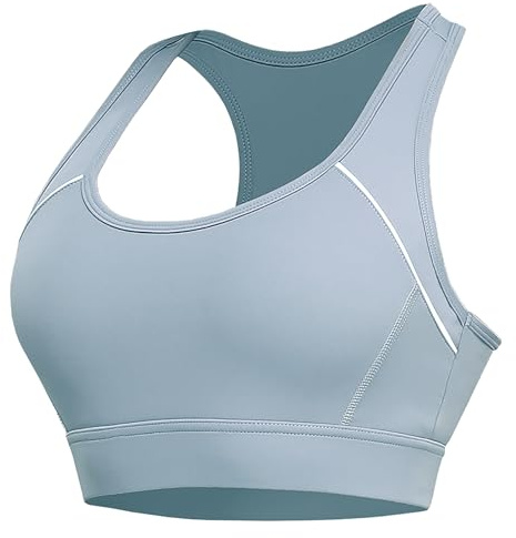 Irdcomps Sport BH Damen Ohne Bügel Starkem Halt Racerback-Design Verstellbarem Hakenverschluss Eingenähten Cups für Laufen Fitness HIIT Yoga