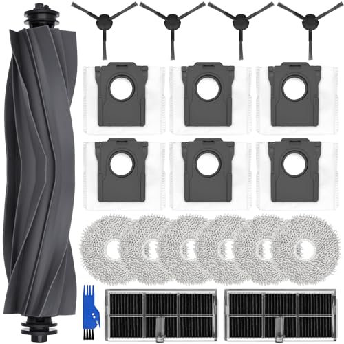 Zubehörset für dreame L10s Pro Ultra Heat / L10s Ultra Gen 2 / X30 Ultral/Mova E30 Ultra, 6*Staubbeutel 6*Mopp Wischpad 1*Hauptbürste 4*Seitenbürsten 2*Filter, Saugroboter Ersatzteile Zubehör
