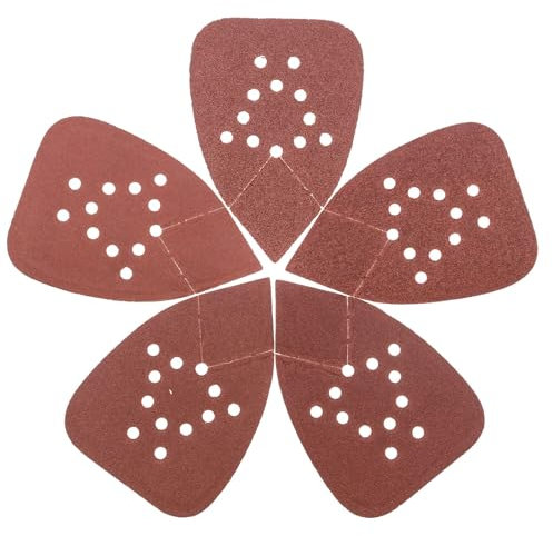 Sanding Pads for Black and Decker Mouse Sanders.50PCS 60 80 120 150 240 Grit Mouse Sandpaper Assortment - 12 Holes Hook and Loop Detail Palm Sander Sanding Sheets Sand Paper