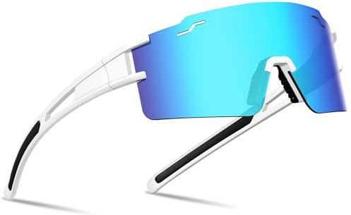FMY Polarised Sports Sunglasses Cycling Glasses for Men Women | UV400 Protection,Lightweight TR90 Sunglasses Frame,Anti Glare,Outdoor Sports Sunglasses for Cricket Running Baseball Riding