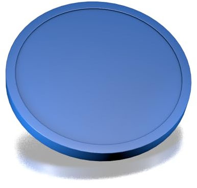 CombiCraft Grand Emballage jeton de Caddie Vierge en Plastique Format d'un Euro Bleu - 1000 pièces