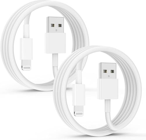 iPhone Charger Cable 2M, 2Pack [Apple Certified] Long USB A to Lightning Cable 6ft Original, Apple Fast Charging Lead Wire for iPhone 14 Pro Max/13 Pro/12/11/X/XS/XR/SE/8 Plus/7/6/5S/iPad