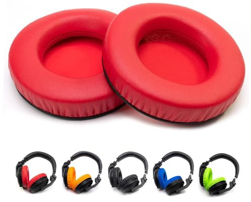 Voarmaks Stylish Color Options Dj Work Ear Pads Foam Cushion Compatible with Pioneer Hdj-X5 X5bt Hdj-X7 X7bt Hdj-X10 Dj Headset Headphone (Red- Ear Pads L,R)