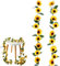 Künstliche Sonnenblumen Girlande,2 Stück Sonnenblumen Deko,Künstliche Blumen,2.3m Sonnenblumegirlande,Gefälschte Sonnenblumenranke,Künstliche Blumen Girlande,Hängend für Zuhause Hochzeit Party Deko