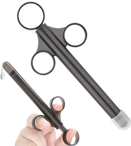 Lube Applicator Injectors with 10ml Precise Scales, 6.5” Long, Anal Shooter with Air-Proof Silicone Cap, Lubricant Applicator for Men, Women & Couples
