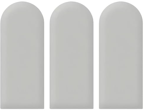 SXEVZOO 3 Stück Gepolstertes Kopfteil Polsterpaneel - Oval Schwamm-Wandpaneele - 3 cm Dick Kinder Antikollision Weiche Wandschoner - Bett Dekorativ(Grey,20x50cm)