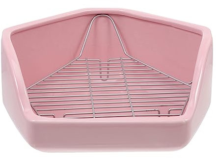 Parliky Toilettes Céramique pour Petits Animaux Entraînement des Litière Anti-Renversement Design Compact Et Portable pour Environnement Propre Et Sain