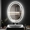 ChillCruiser Ovaler LED-Spiegel fürs Badezimmer, 600 x 800 mm, Wandspiegel mit Beleuchtung, Badezimmerspiegel mit Front- und Hintergrundbeleuchtung, beschlagfrei, dimmbar, 3 Farben, Memory-Funktion