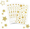 Stern Aufkleber Selbstklebend, Sterne Sticker Etiketten, Weihnachten Stern Sticker, Glitzer Stern Aufkleber, Selbstklebend Sterne Sticker, Weihnachten Star Aufkleber, Star Aufkleber (Golden)