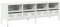 vidaXL Mobile TV Bianco 135x39x43,5 cm in Acciaio Laminato a Freddo, supporto TV, credenza TV, mobile HiFi, mobile porta TV, porta TV