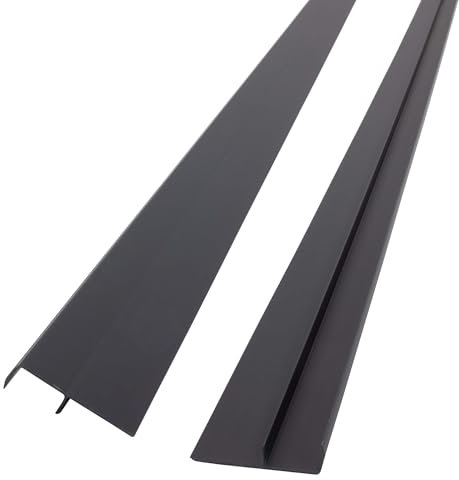 PROTEKTOR 5x Abdeckprofil Hart-PVC Drainage Sockel 250cm Anthrazit