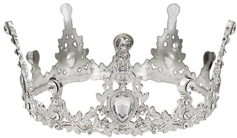 ISAKEN Crown Cake Topper Krone Kuchen Topper Dekoration Krone Tortenaufsatz Tortendeko Geburtstag Deko Krone Mit Strass Mini Krone Deko für Kinder Mädchen Frauen Dame