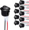 Fleymu 15 pezzi Interruttore a Levetta 12 V, 2 Poli, Interruttore SPST 10 A/125 V, 6 A/250 V, con Filo, Interruttore a Bilanciere Rotondo, Mini Interruttore a Levetta Interruttore, per Auto/Camion