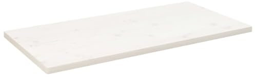Brokky Tablero de Mesa Rectangular Madera tableros de Madera tablones de Madera Exterior de Pino Blanco 100x60x2,5 cm
