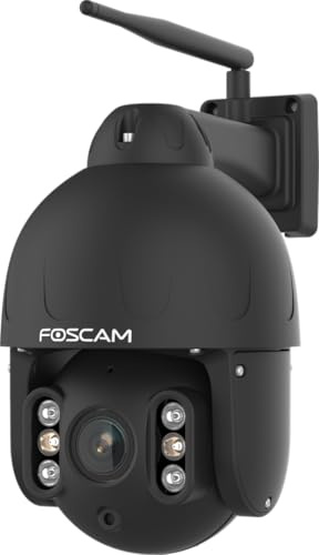 Foscam SD8P 4K 8MP Outdoor WiFi Auto Tracking PTZ IP Camera with 2-Way Audio, 4x Optical Zoom, AI Human/Vehicle Detection and Spotlight/Siren