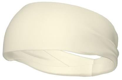 Cremefarbenes, schweißableitendes Sport-Stirnband, perfekt für Männer und Frauen, Fitness, Laufen und Yoga.