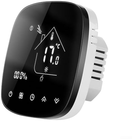 Smart Programmable Thermostat with WiFi Remote Control and Voice Assistant Compatibility for Electric Water Gas Furnace Floor Heating Systems, Large Backlit Display(1)