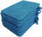 Lanudo Pure Line Waschlappen Waschhandschuh, 10er Set, Reine Frottier Baumwolle, 21 x 15 cm, Farbe Türkis