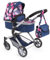 Bayer Design 18169AA Puppenwagen City Neo mit Tasche, höhenverstellbarer Griff, schwenkbare Vorderräder, wandelbar als Puppenjogger, zusammenklappbar, Blau, Sterne