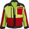 Forstjacke Softshell-Jacke leuchtgelb/rot/grau Größe L