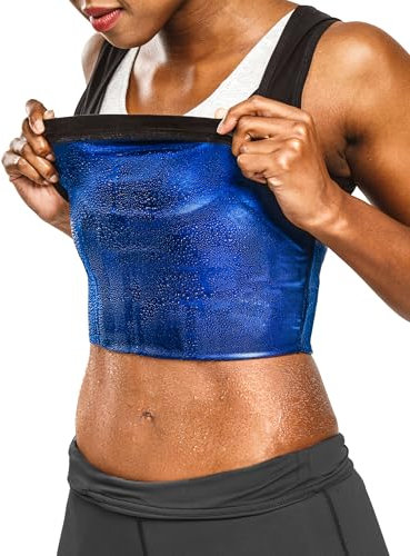 Sweat Shaper Premium Sauna-Tanktop für Damen, schlankmachendes Sauna-Shirt für Damen, Sweat-Weste für Workouts, Schwarz, XXL/3XL