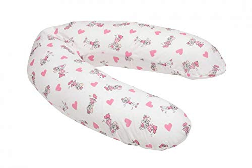 Stillkissen Ed & Edda 170x40cm weiche & anschmiegsame EPS-Mikroperlen-Füllung TÜV zertifiziert höchster Komfort Schwangerschaftskissen (Sterne weiß)