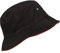 MFAZ Morefaz Ltd Unisex Fischerhüte Baumwolle Twill Bucket Hat Anglerhut Zum Wandern Camping Reisen (Black Red Rim)