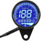 Motorrad Tacho, Motorrad Tachometer, Universal Motorrad LED Digital Tachometer Drehzahlmesser Speed ​​Gauge Öl Level Meter Schwarz Ölstandsanzeige