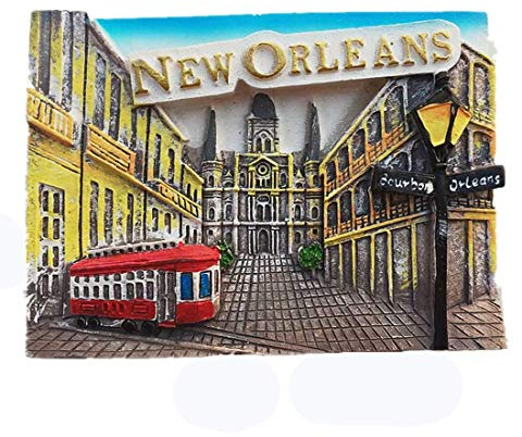 New Orleans Louisiana USA Kühlschrankmagnet Touristensouvenir Geschenkkollektion Home Küche Dekoration Magnetaufkleber New Orleans America Kühlschrankmagnet