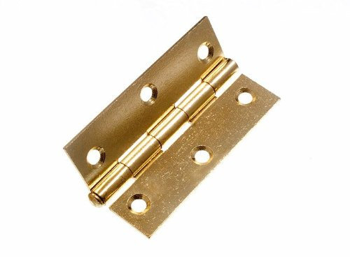 Pair of Door Loose PIN Butt Hinges EB Brass Plated 87MM (3 1/2 inch)