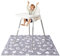 Winthome Hochstuhl Unterlage Baby- Spritzmatte Wasserdicht und Rutschfest, Spielmatte Baby Einfach zu Säubern, Matte Waschmaschinenfest, Krabbelmatte Faltbar, Bodenmatte Kinder Picknickmatte 110x110cm