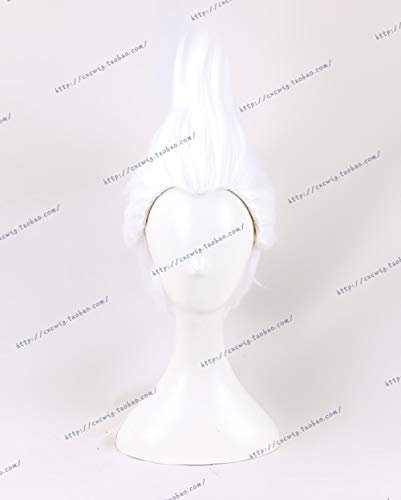 Anime Ursula Wig Rick Morty Rick Sanchez Cosplay Wigs Short Synthetic Pure White Wigs Heat Resistant + Wig Cap