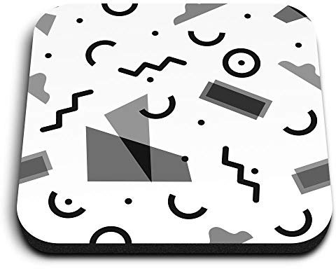 1 x Square MDF Fridge Magnet - 90s Abstract Pattern Art 38821