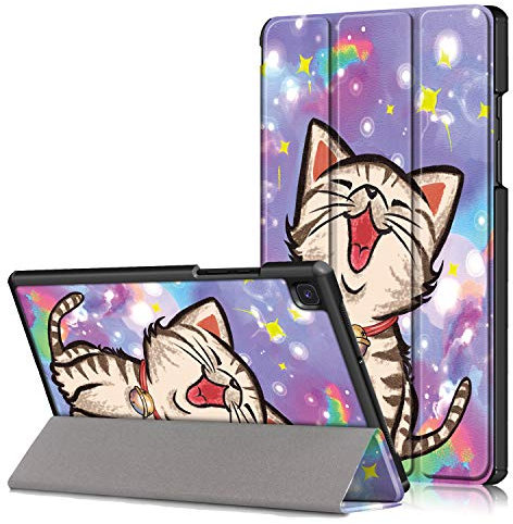 XITODA Custodia per Samsung Galaxy Tab A7 10.4 2020/2022,PU Pelle Smart Case mit Stand Funzione Cover per Samsung Galaxy Tab A7 10,4 Pollici SM-T500/T505/T507 Tablet Protezione,Gatto Campana
